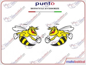 Vespa Kızgın Arılar 2 Punto Sticker Çıkartma