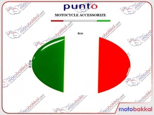 İtalyan Dikey Bayrak Punto Sticker Çıkartma