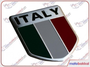 Metal İtalya Bayrak Sticker
